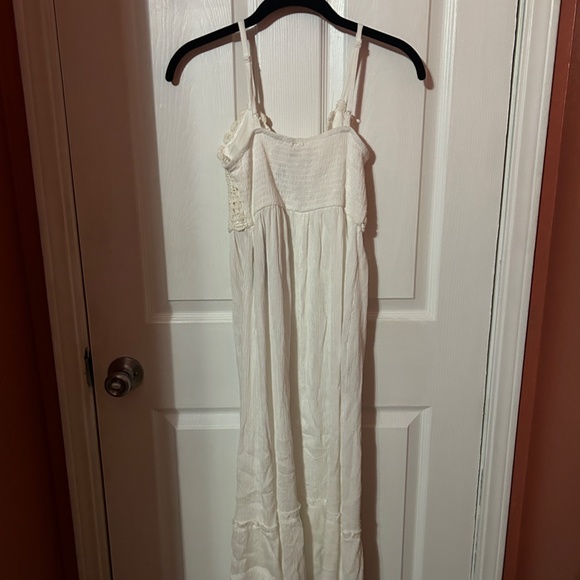 BLUSH SMALL WOMENS DRESS WHITE CROCHET 70S COASTAL BEACH CUTE COWGIRL NEW TAGS - Picture 5 of 5